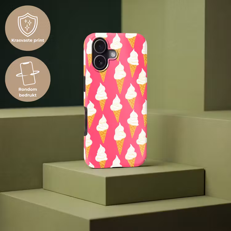 Softijs - Horentje - Roze Toughcase MagSafe Apple iPhone 17 klein 1017 -USP_PrintM_NL