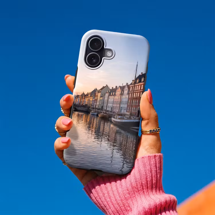 Stad - Gracht - Zonsondergang - Klassiek - Kleurrijk Toughcase MagSafe Apple iPhone 17 klein -Sfeer1V