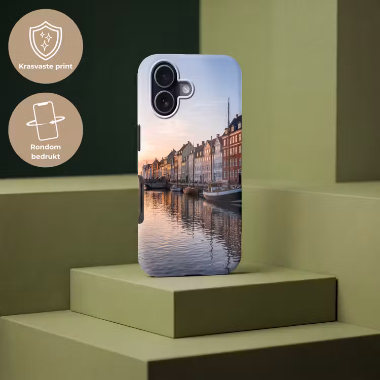 Stad - Gracht - Zonsondergang - Klassiek - Kleurrijk Toughcase MagSafe Apple iPhone 17 klein -USP_PrintM_NL
