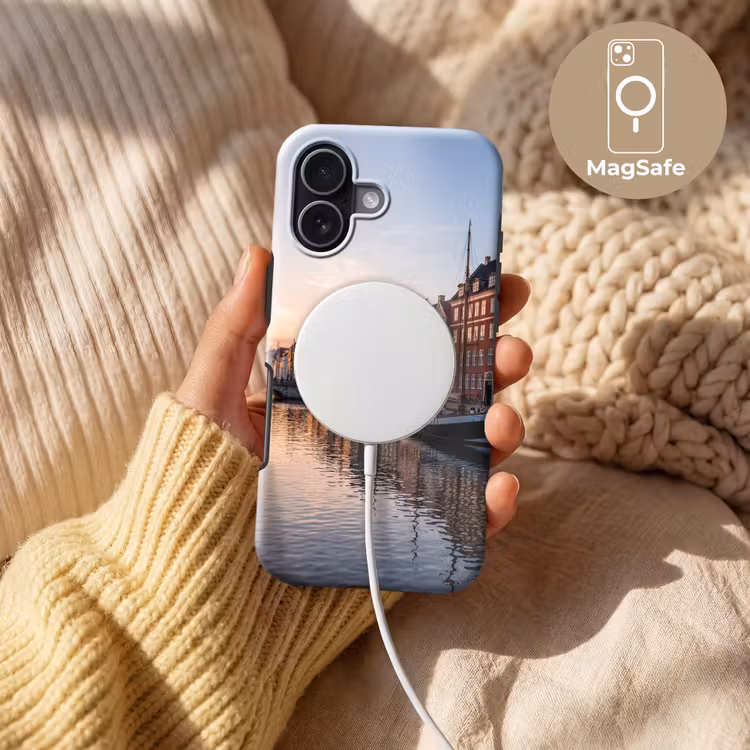 Stad - Gracht - Zonsondergang - Klassiek - Kleurrijk Toughcase MagSafe Apple iPhone 17 klein -USP_MagsafeV