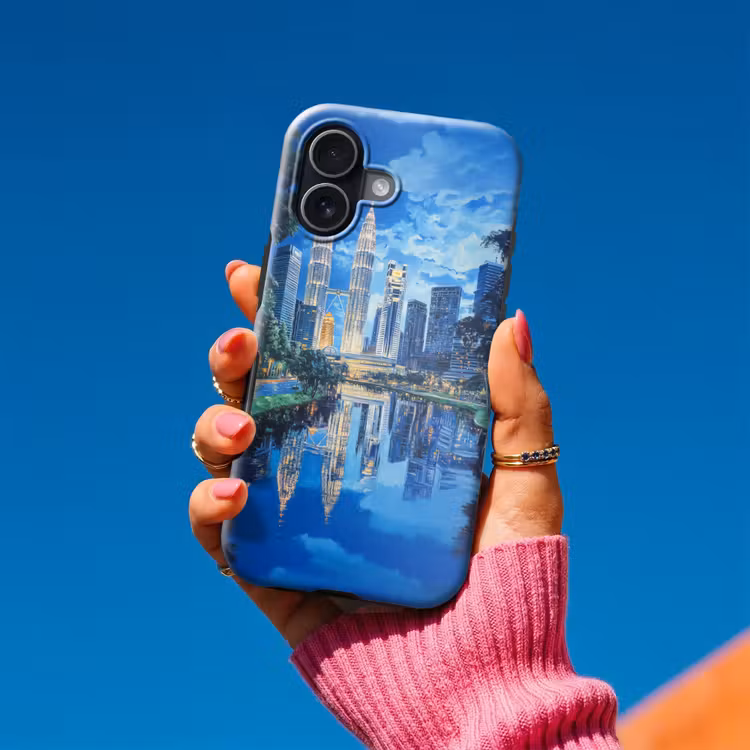 Stad Kuala Lumpur - Skyline - Wolkenkrabbers - Water Toughcase MagSafe Apple iPhone 17 klein -Sfeer1V