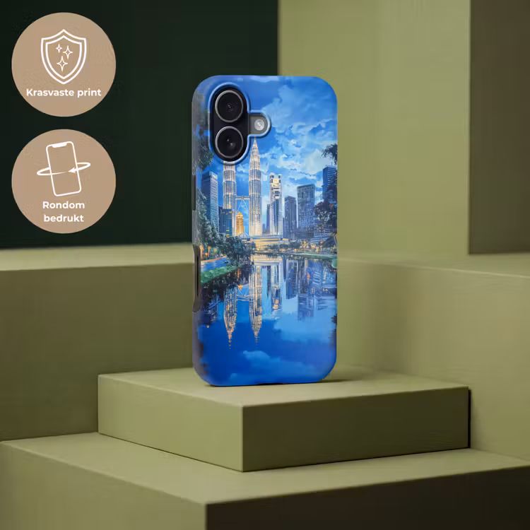 Stad Kuala Lumpur - Skyline - Wolkenkrabbers - Water Toughcase MagSafe Apple iPhone 17 klein -USP_PrintM_NL