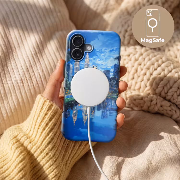 Stad Kuala Lumpur - Skyline - Wolkenkrabbers - Water Toughcase MagSafe Apple iPhone 17 klein -USP_MagsafeV