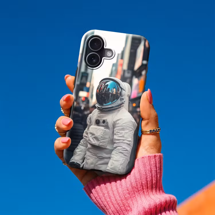 Stad - Mensen - Astronaut - Wit Toughcase MagSafe Apple iPhone 17 klein -Sfeer1V