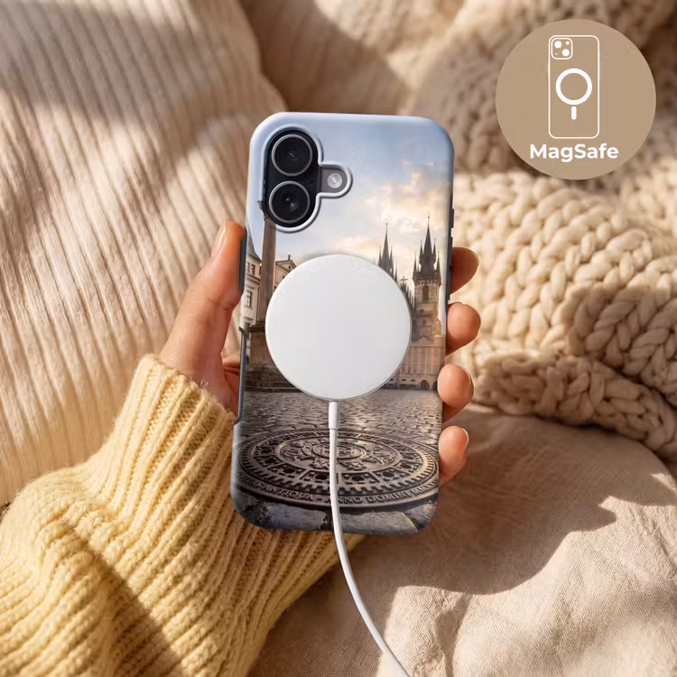 Stad - Praag - Ochtend - Architectuur - Goud Toughcase MagSafe Apple iPhone 17 klein -USP_MagsafeV