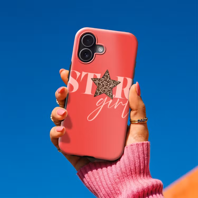 Star girl - Rood - Panter - Ster Toughcase MagSafe Apple iPhone 17 klein -Sfeer1V