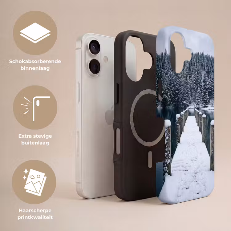 Steiger - Meer - Sneeuw - Bergen - Rustgevend Toughcase MagSafe Apple iPhone 17 klein -USP_Lagen_NL