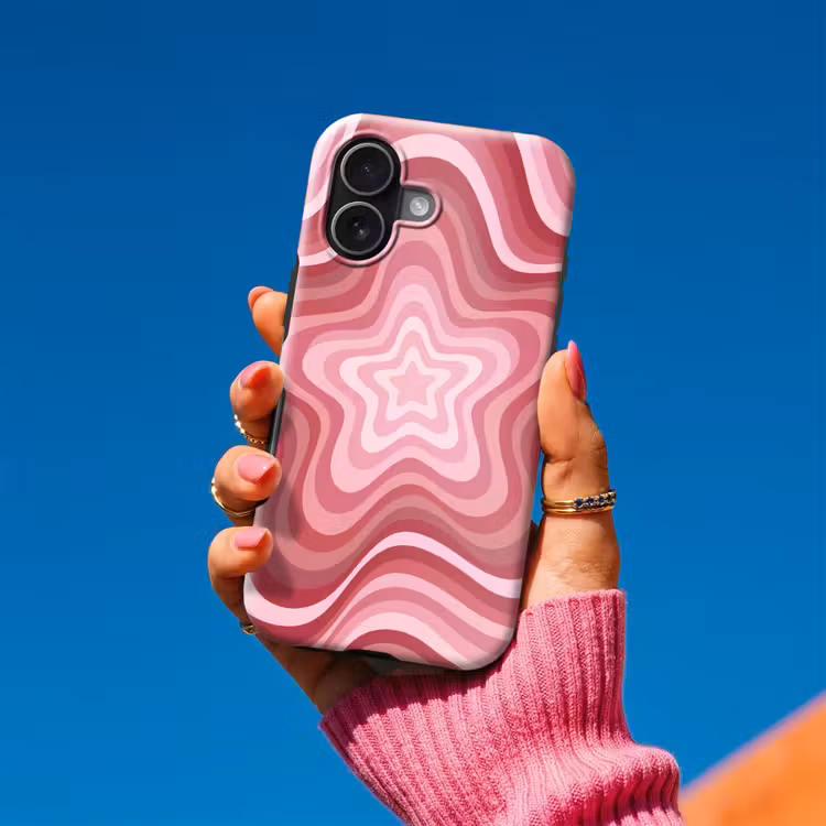 Ster - Golvend - Abstract - Roze Toughcase MagSafe Apple iPhone 17 klein -Sfeer1V