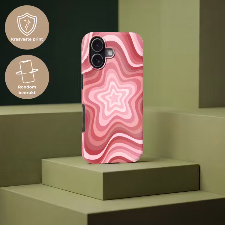 Ster - Golvend - Abstract - Roze Toughcase MagSafe Apple iPhone 17 klein -USP_PrintM_NL