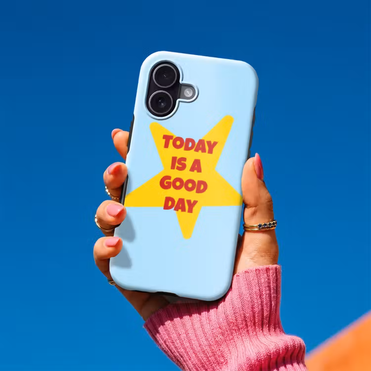 Ster - Today is a good day - Blauw Toughcase MagSafe Apple iPhone 17 klein -Sfeer1V