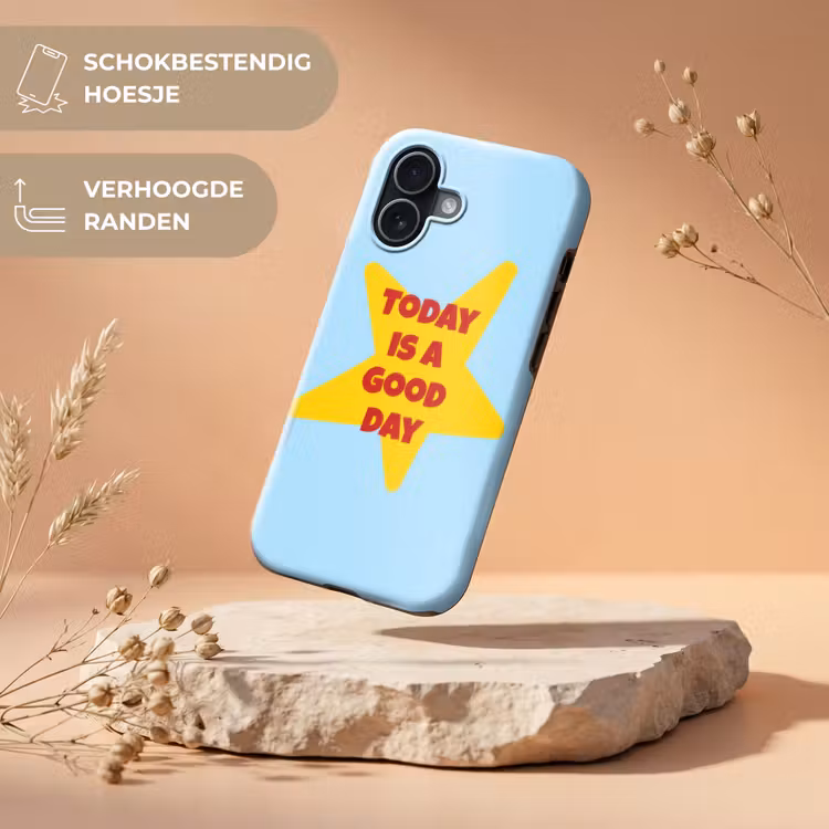 Ster - Today is a good day - Blauw Toughcase MagSafe Apple iPhone 17 klein -USP_RandenV_NL