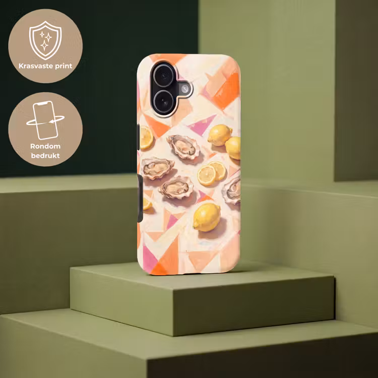 Stilleven - Citroenen - Oesters - Abstract - Oranje Toughcase MagSafe Apple iPhone 17 klein -USP_PrintM_NL