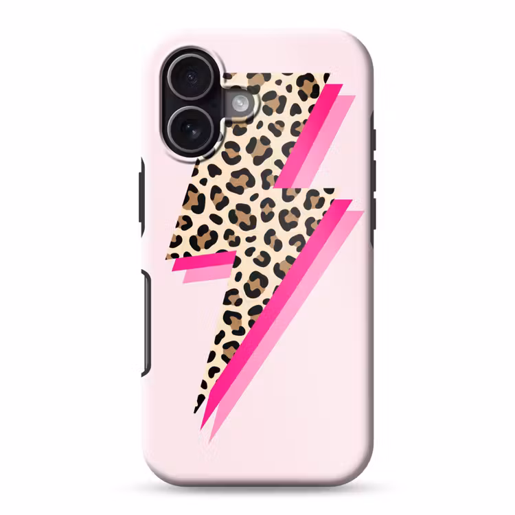 Stippen - Roze - Bliksem Toughcase MagSafe Apple iPhone 17 klein -3d