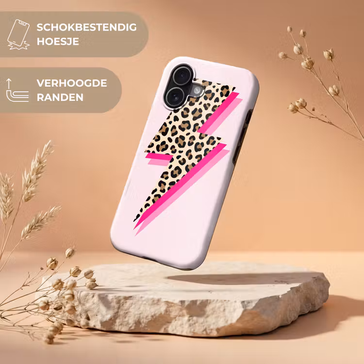 Stippen - Roze - Bliksem Toughcase MagSafe Apple iPhone 17 klein -USP_RandenV_NL