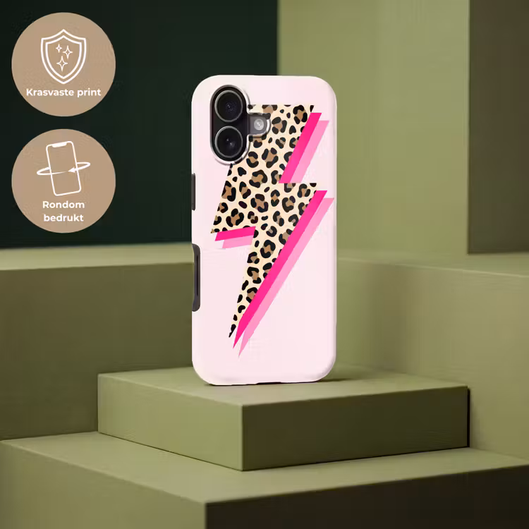Stippen - Roze - Bliksem Toughcase MagSafe Apple iPhone 17 klein -USP_PrintM_NL