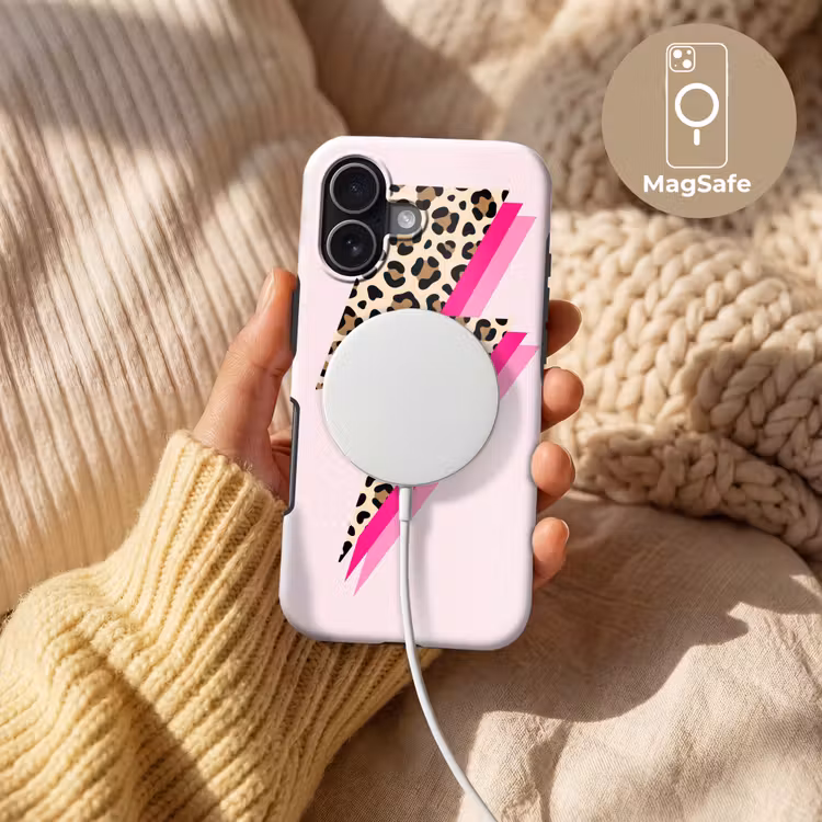 Stippen - Roze - Bliksem Toughcase MagSafe Apple iPhone 17 klein -USP_MagsafeV