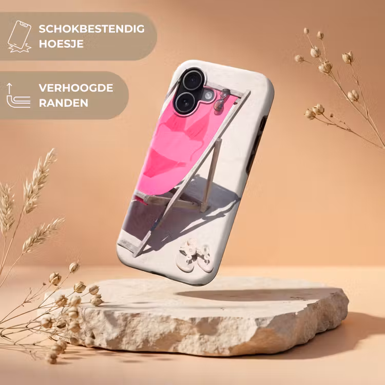 Strand - Ligstoel - Badkleding - Zomer - Roze Toughcase MagSafe Apple iPhone 17 klein -USP_RandenV_NL