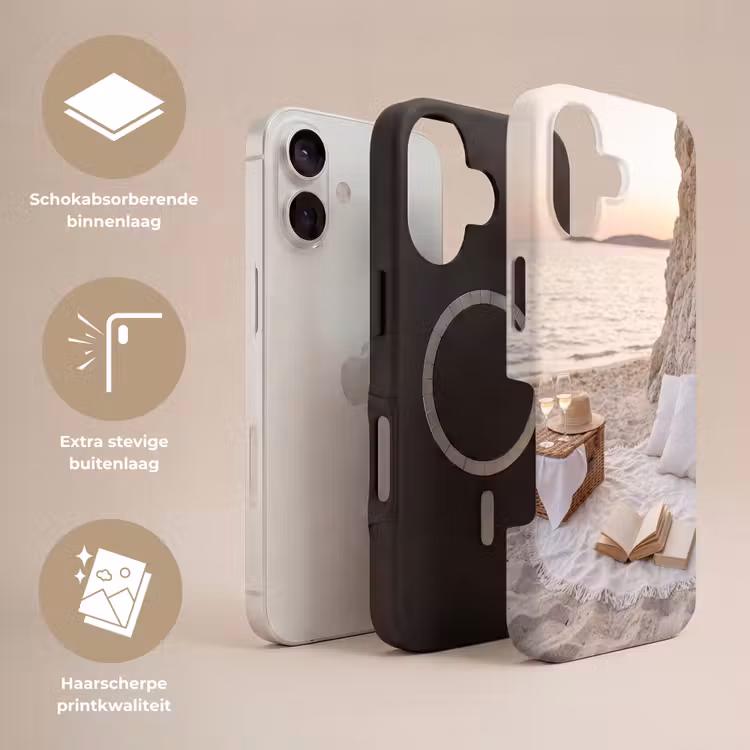 Strand - Picknick - Zonsondergang - Zomer - Natuur Toughcase MagSafe Apple iPhone 17 klein -USP_Lagen_NL