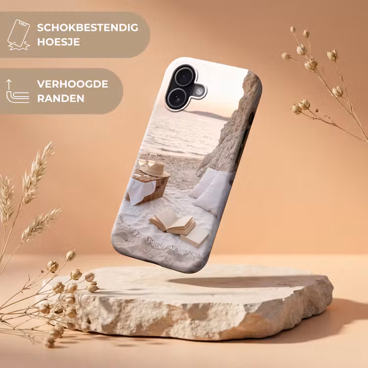 Strand - Picknick - Zonsondergang - Zomer - Natuur Toughcase MagSafe Apple iPhone 17 klein -USP_RandenV_NL