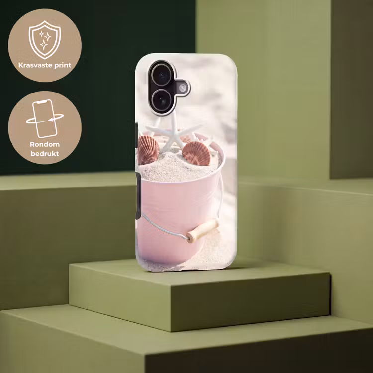 Strand - Schelpen - Zomer - Roze - Decoratie Toughcase MagSafe Apple iPhone 17 klein -USP_PrintM_NL
