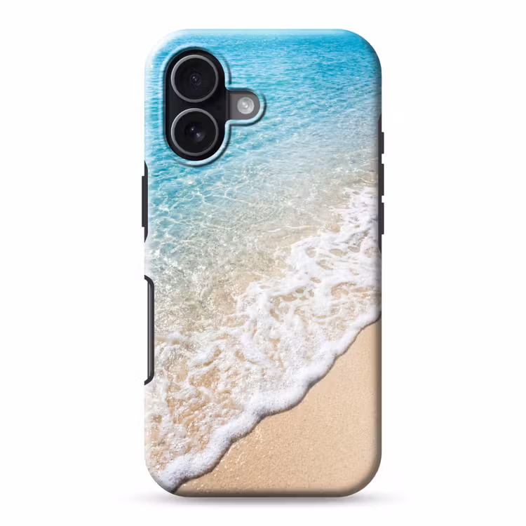 Strand - Water - Natuur - Blauw - Beige Toughcase MagSafe Apple iPhone 17 klein -3d