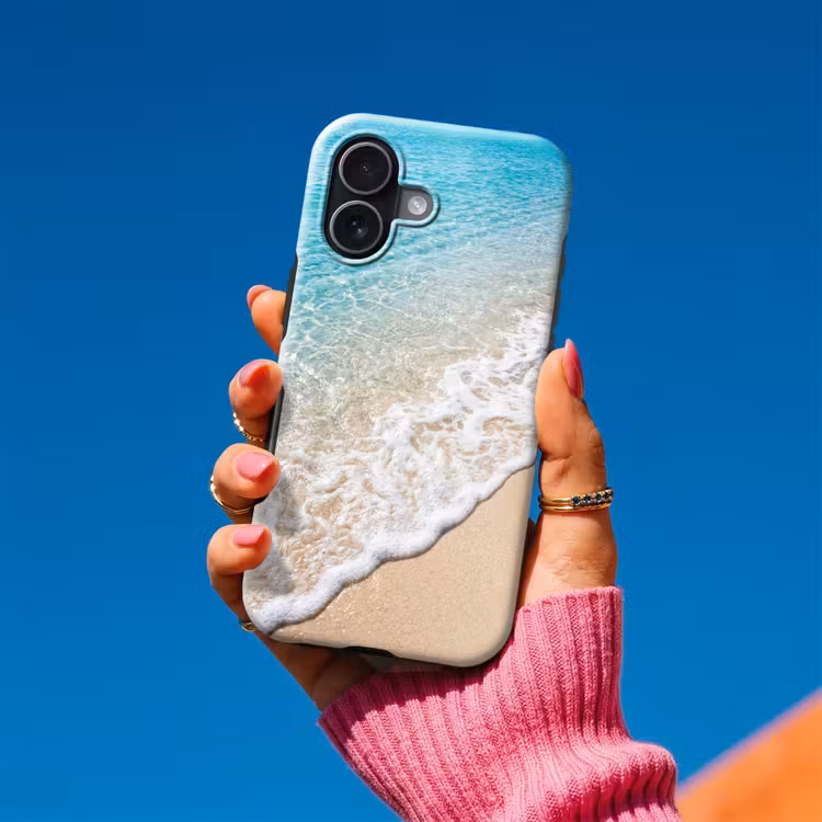 Strand - Water - Natuur - Blauw - Beige Toughcase MagSafe Apple iPhone 17 klein -Sfeer1V