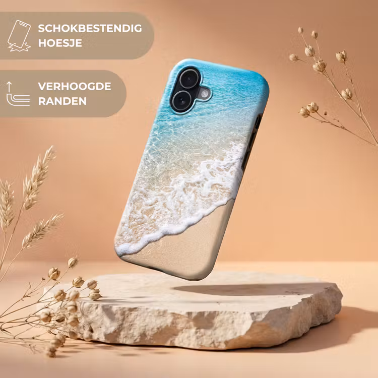 Strand - Water - Natuur - Blauw - Beige Toughcase MagSafe Apple iPhone 17 klein -USP_RandenV_NL