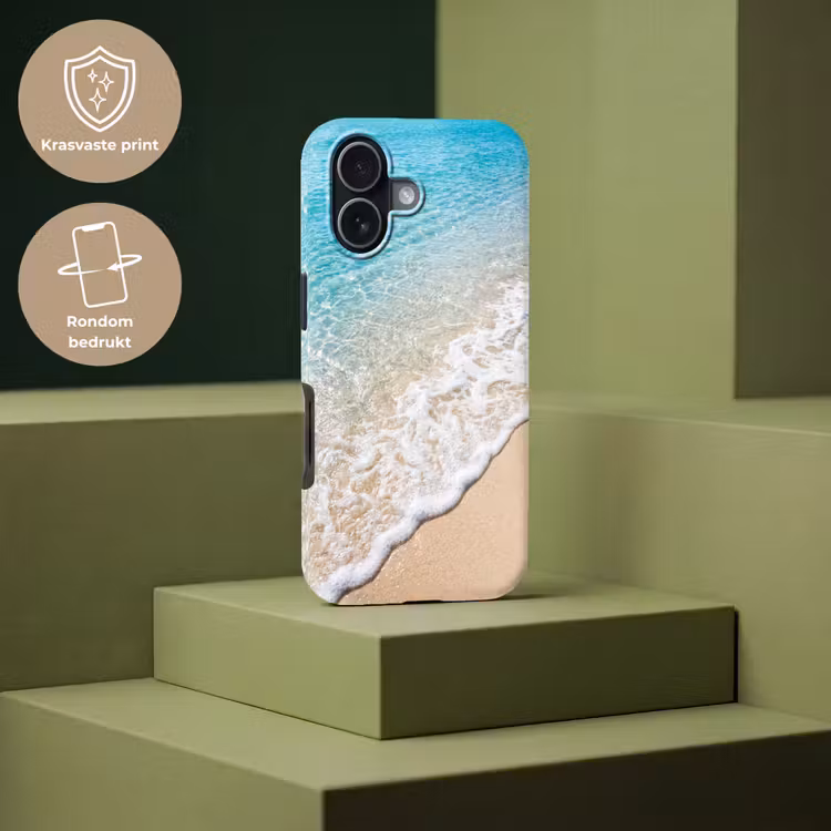 Strand - Water - Natuur - Blauw - Beige Toughcase MagSafe Apple iPhone 17 klein -USP_PrintM_NL