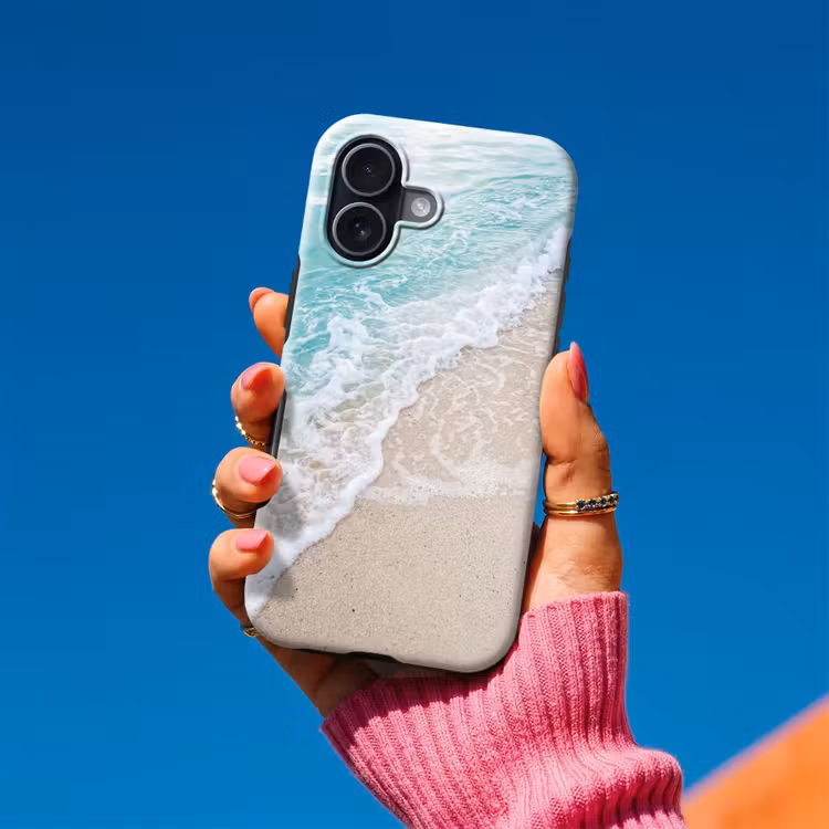 Strand - Zee - Golf - Natuur - Blauw Toughcase MagSafe Apple iPhone 17 klein -Sfeer1V
