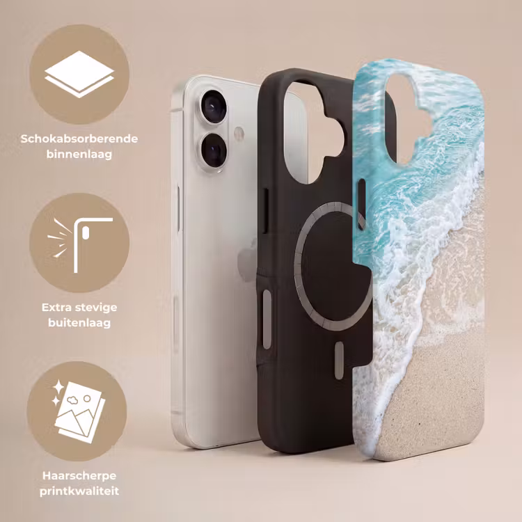 Strand - Zee - Golf - Natuur - Blauw Toughcase MagSafe Apple iPhone 17 klein -USP_Lagen_NL