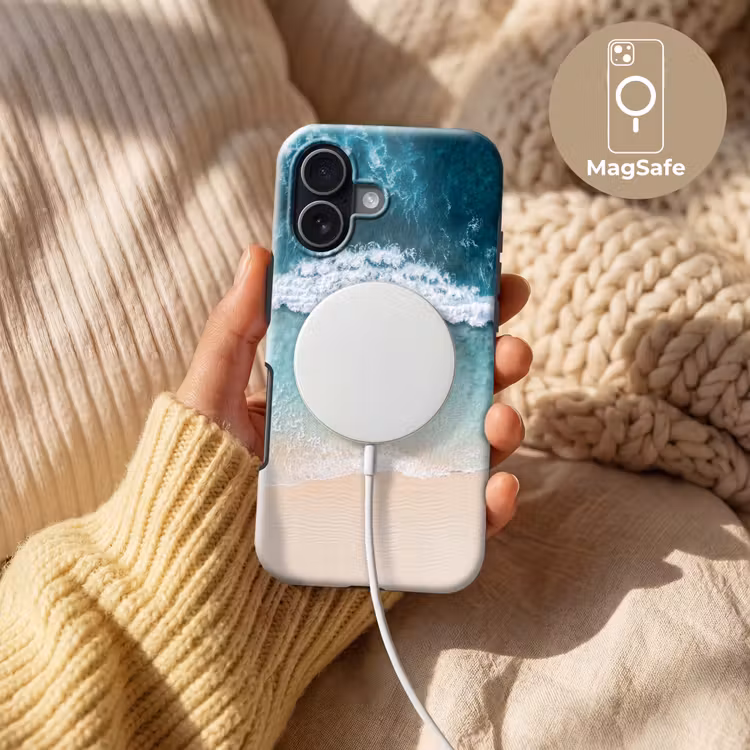 Strand - Zee - Golven - Natuur - Blauw Toughcase MagSafe Apple iPhone 17 klein -USP_MagsafeV