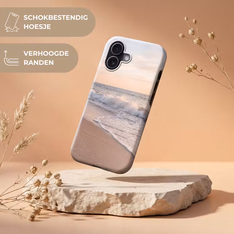 Strand - Zee - Golven - Natuur - Zonsondergang Toughcase MagSafe Apple iPhone 17 klein -USP_RandenV_NL