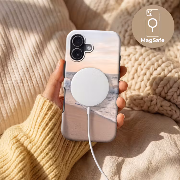 Strand - Zee - Golven - Natuur - Zonsondergang Toughcase MagSafe Apple iPhone 17 klein -USP_MagsafeV