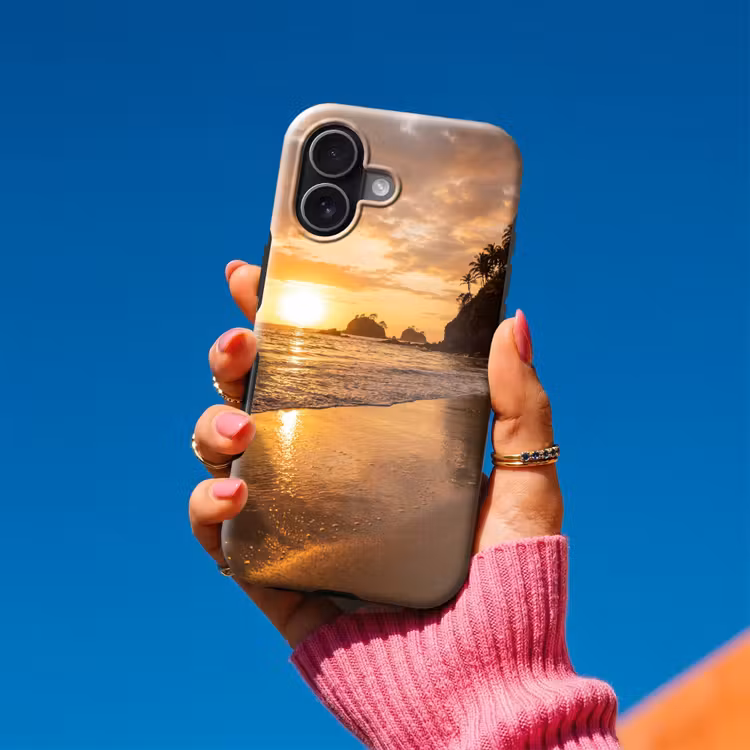Strand - Zonsondergang - Natuur - Tropisch - Oranje Toughcase MagSafe Apple iPhone 17 klein -Sfeer1V