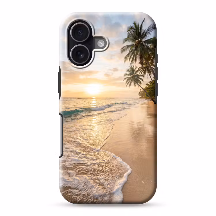 Strand - Zonsondergang - Tropisch - Natuur - Goud Toughcase MagSafe Apple iPhone 17 klein -3d