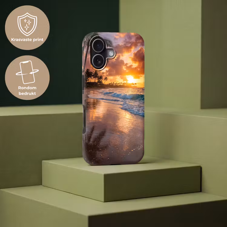 Strand - Zonsopgang - Tropisch - Natuur - Oranje Toughcase MagSafe Apple iPhone 17 klein -USP_PrintM_NL