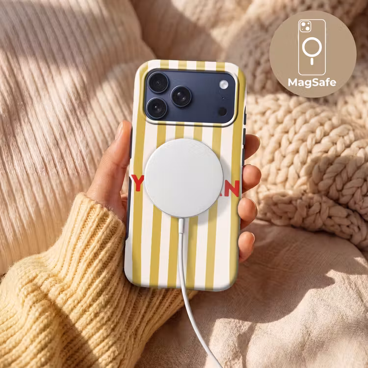 Strepen - Abstract - Yes you can - Rood Toughcase MagSafe Apple iPhone 17 Pro Max klein -USP_MagsafeV