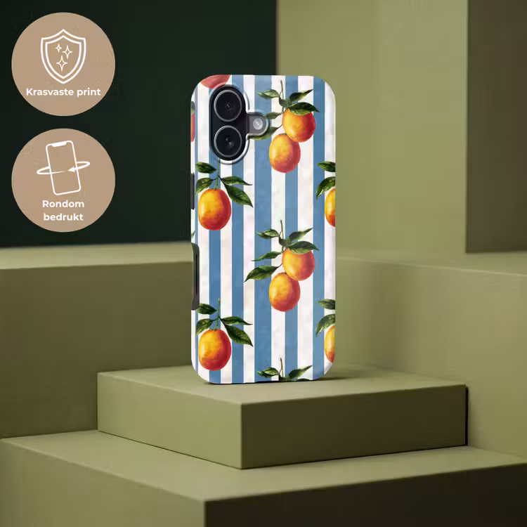 Strepen - Citroen - Blauw Toughcase MagSafe Apple iPhone 17 klein 1017 -USP_PrintM_NL