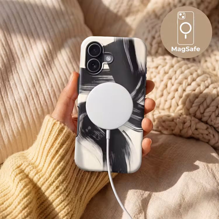 Strepen - Zwart - Abstract Toughcase MagSafe Apple iPhone 17 klein -USP_MagsafeV
