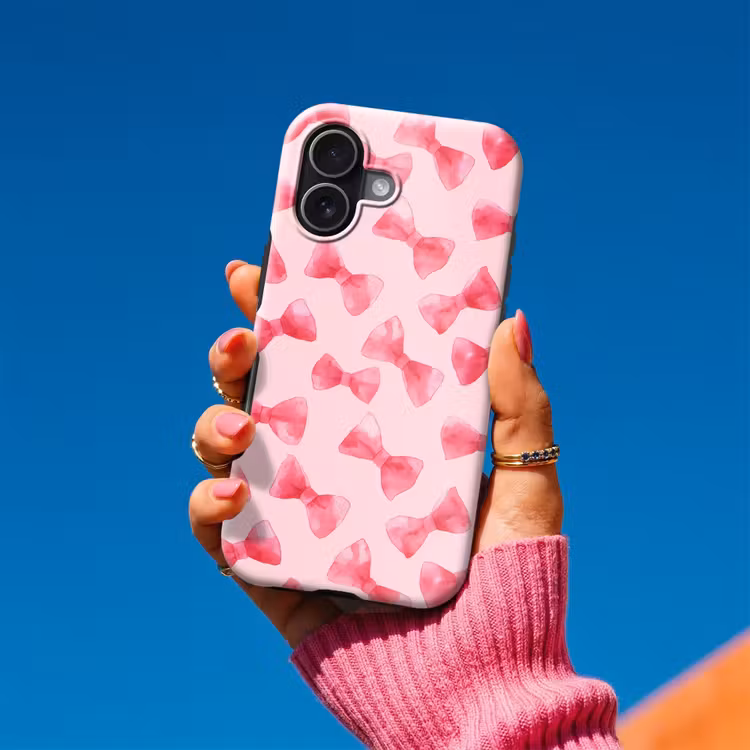 Strikken - Aquarel - Roze Toughcase MagSafe Apple iPhone 17 klein 1017 -Sfeer1V