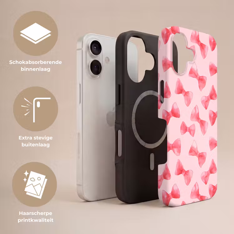 Strikken - Aquarel - Roze Toughcase MagSafe Apple iPhone 17 klein 1017 -USP_Lagen_NL