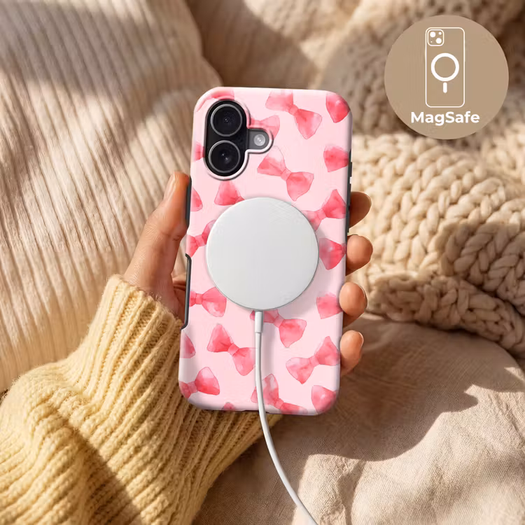 Strikken - Aquarel - Roze Toughcase MagSafe Apple iPhone 17 klein 1017 -USP_MagsafeV