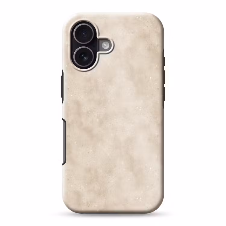 Structuur - Spikkels - Beige Toughcase MagSafe Apple iPhone 17 klein 1017 -3d