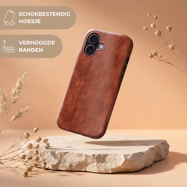 Stucwerk - Textuur - Terracotta Toughcase MagSafe Apple iPhone 17 klein 1017 -USP_RandenV_NL