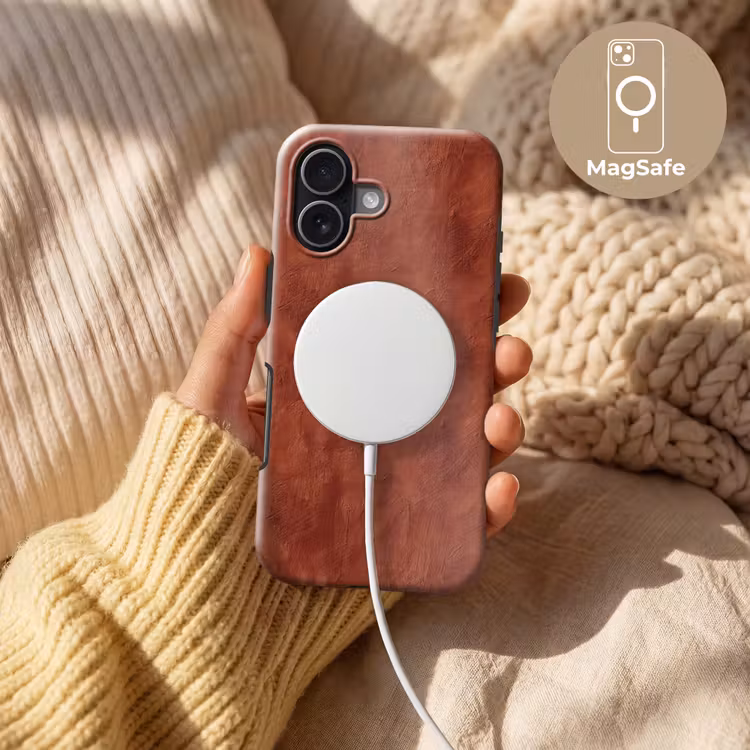 Stucwerk - Textuur - Terracotta Toughcase MagSafe Apple iPhone 17 klein 1017 -USP_MagsafeV