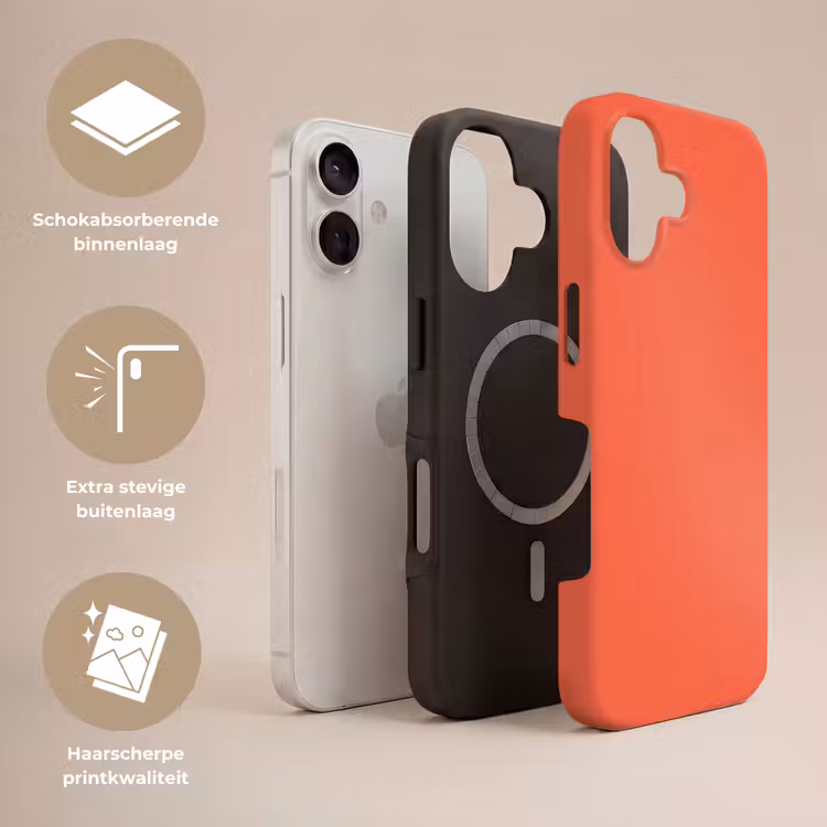 Sunset - Salmon - Oranje Toughcase MagSafe Apple iPhone 17 klein 1017 -USP_Lagen_NL