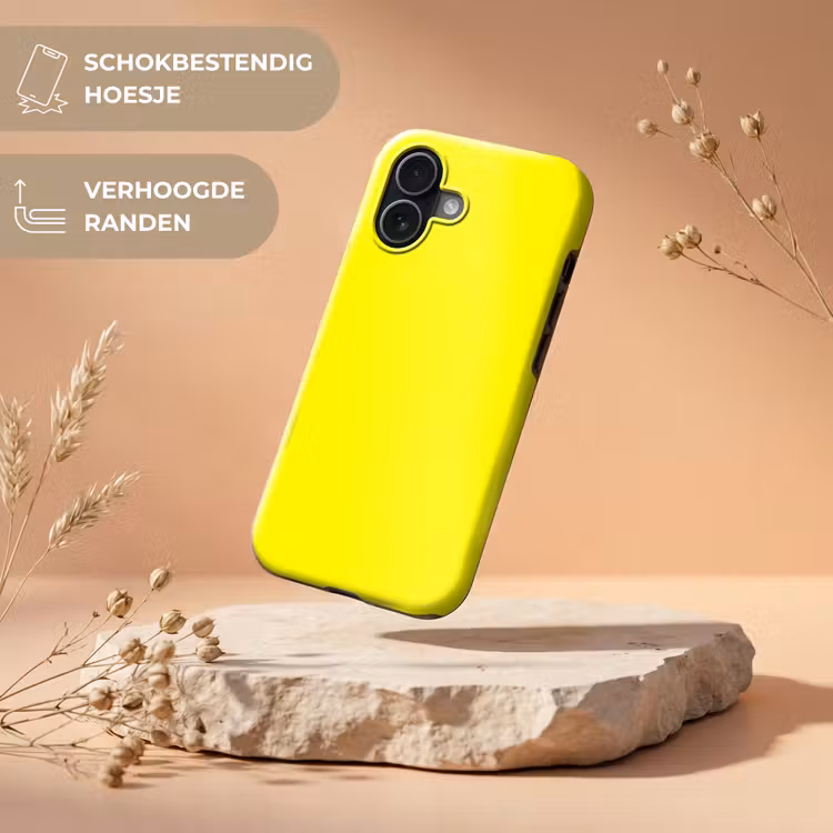 Sunshine - Glow - Geel Toughcase MagSafe Apple iPhone 17 klein 1017 -USP_RandenV_NL