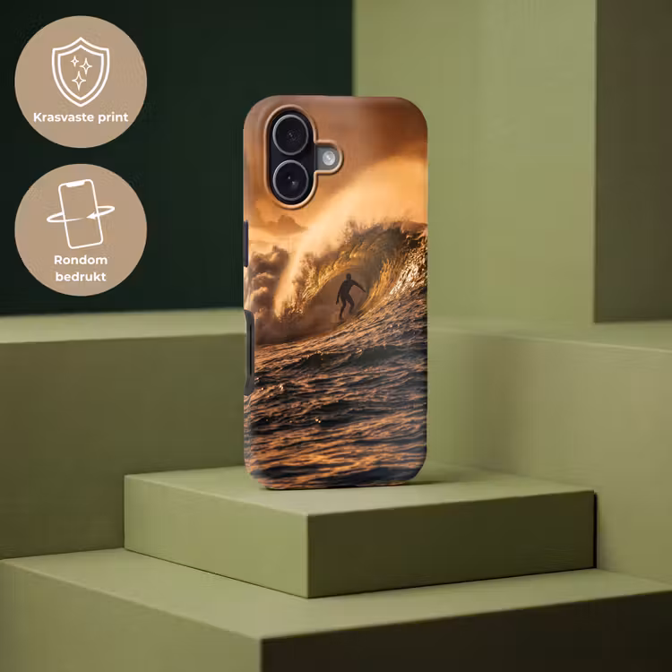 Surfer - Golf - Oceaan - Sport - Oranje Toughcase MagSafe Apple iPhone 17 klein -USP_PrintM_NL