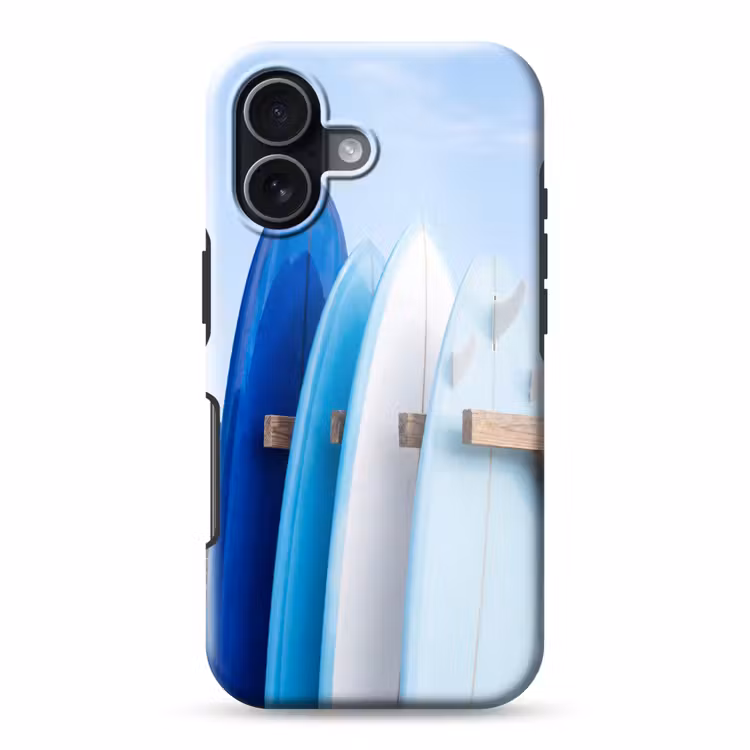 Surfplank - Strand - Zomer - Blauw - Water Toughcase MagSafe Apple iPhone 17 klein -3d