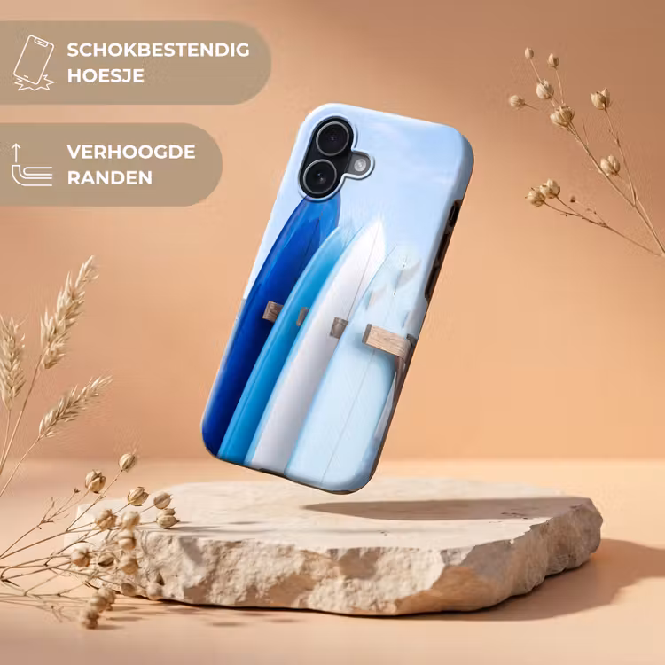 Surfplank - Strand - Zomer - Blauw - Water Toughcase MagSafe Apple iPhone 17 klein -USP_RandenV_NL